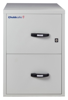 Chubbsafes FireFile 31” M-135 2 Drawers 136L Fireproof Key & Combination Lock Filing Cabinet