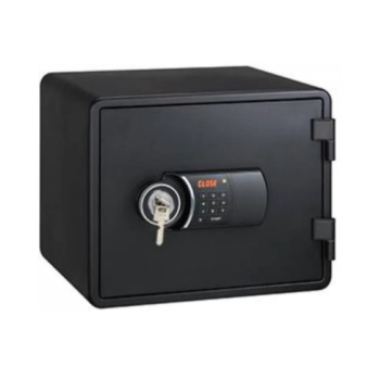 Eagle YESM-020K 1 Hour Fire Protection with 1 Digital + 1 Key Lock Fire Resistant Black Safe